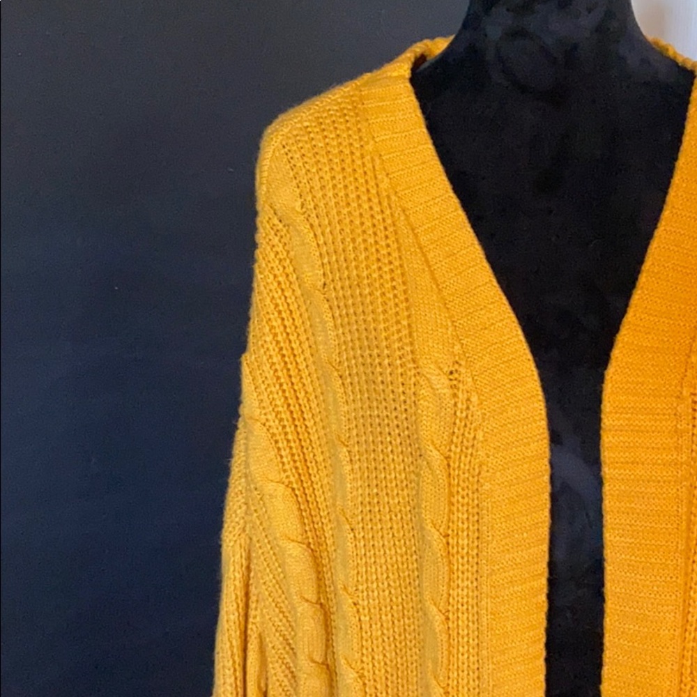 Mustard Yellow Cardigan 2X